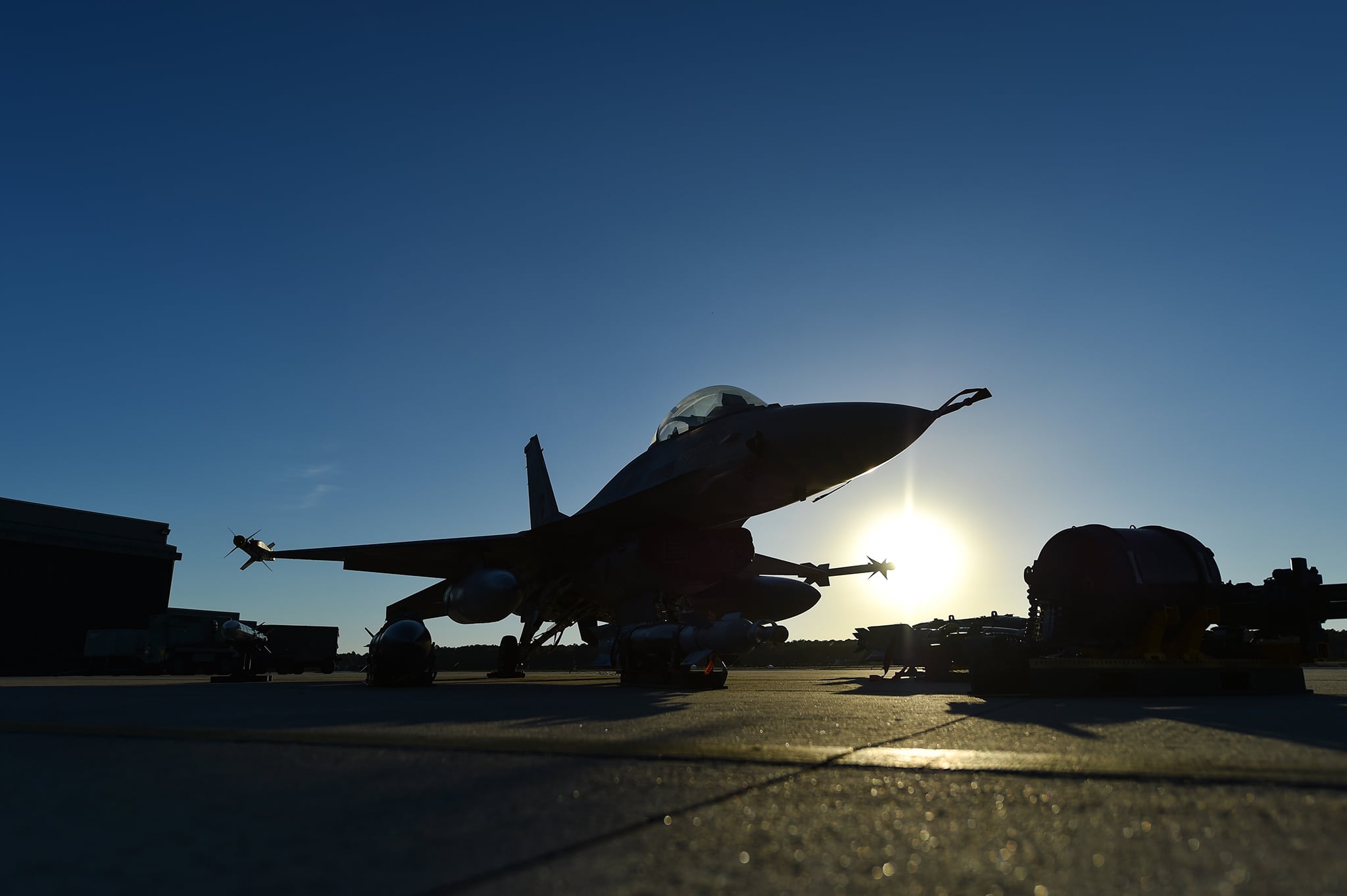 Fighter aircraft on the runway Phoenix International